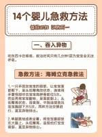 新手爸妈没经验,遇见问题手忙脚乱,这“14个婴儿急救方法”一定要掌握