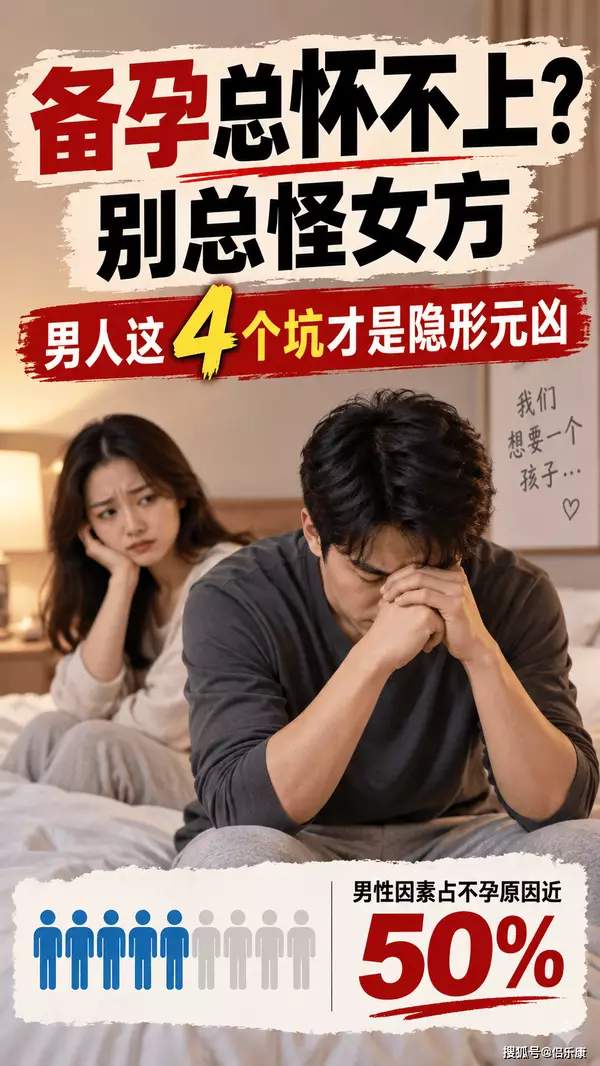 备孕总怀不上？别总怪女方，男人这 4 个坑才是隐形元凶