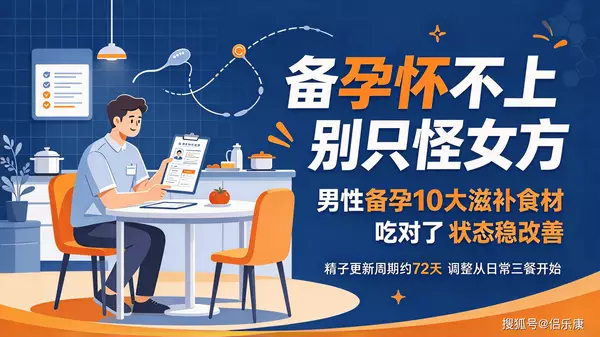 备孕怀不上总怪女方？男性备孕10大滋补食材，吃对3个月精子质量稳改善