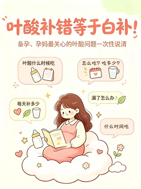 叶酸补错等于白补！备孕、孕妈最关心的叶酸问题一次性说清